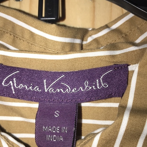 Gloria Vanderbilt Arielle Striped Shirt S NWT - Picture 7 of 9